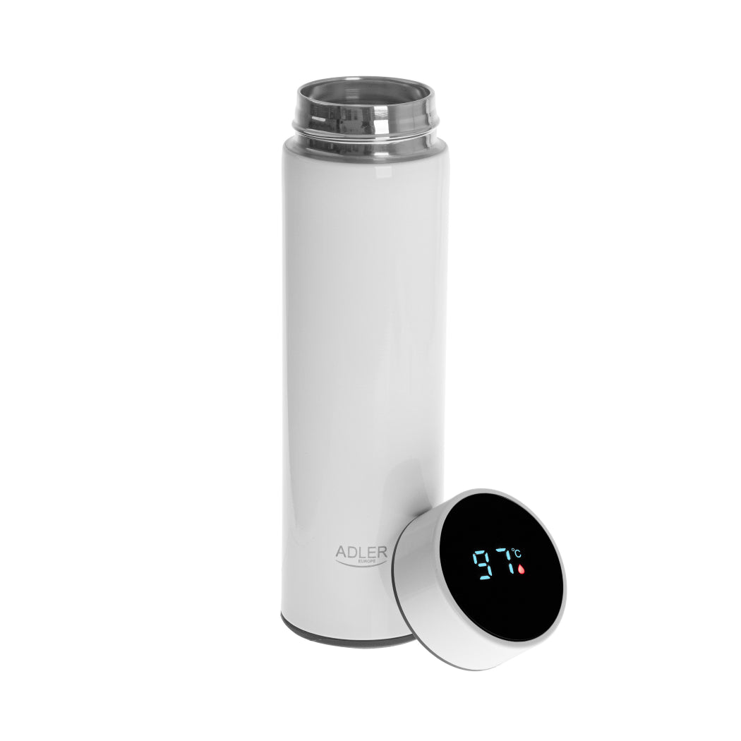 Adler | AD 4506w | 473 ml | LED Thermal Flask | Stainless Steel | White