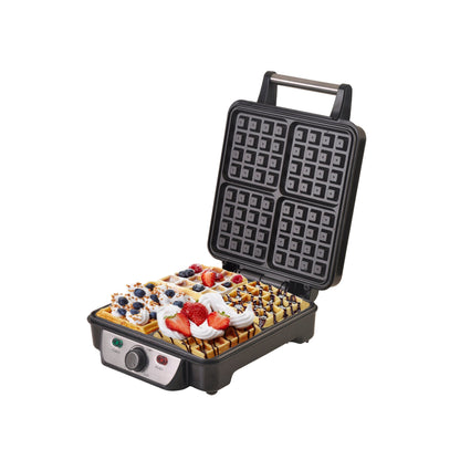 Camry | CR 3025 | 1500 W | Waffle Maker | 4 Waffles | Black/Silver