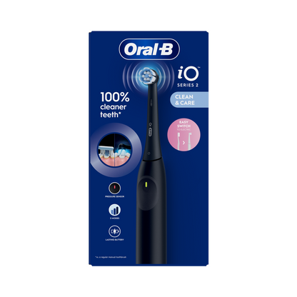 Oral-B | iO2 | iO2 Night Black | Rechargeable Electric Toothbrush | 3 Modes | 1 Brush Head | Night Black