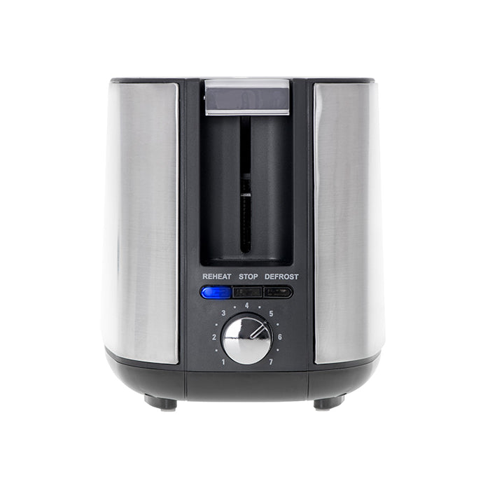 Adler | AD 3214 | 900 W | 2-Slice Toaster | Stainless Steel | Black | Silver