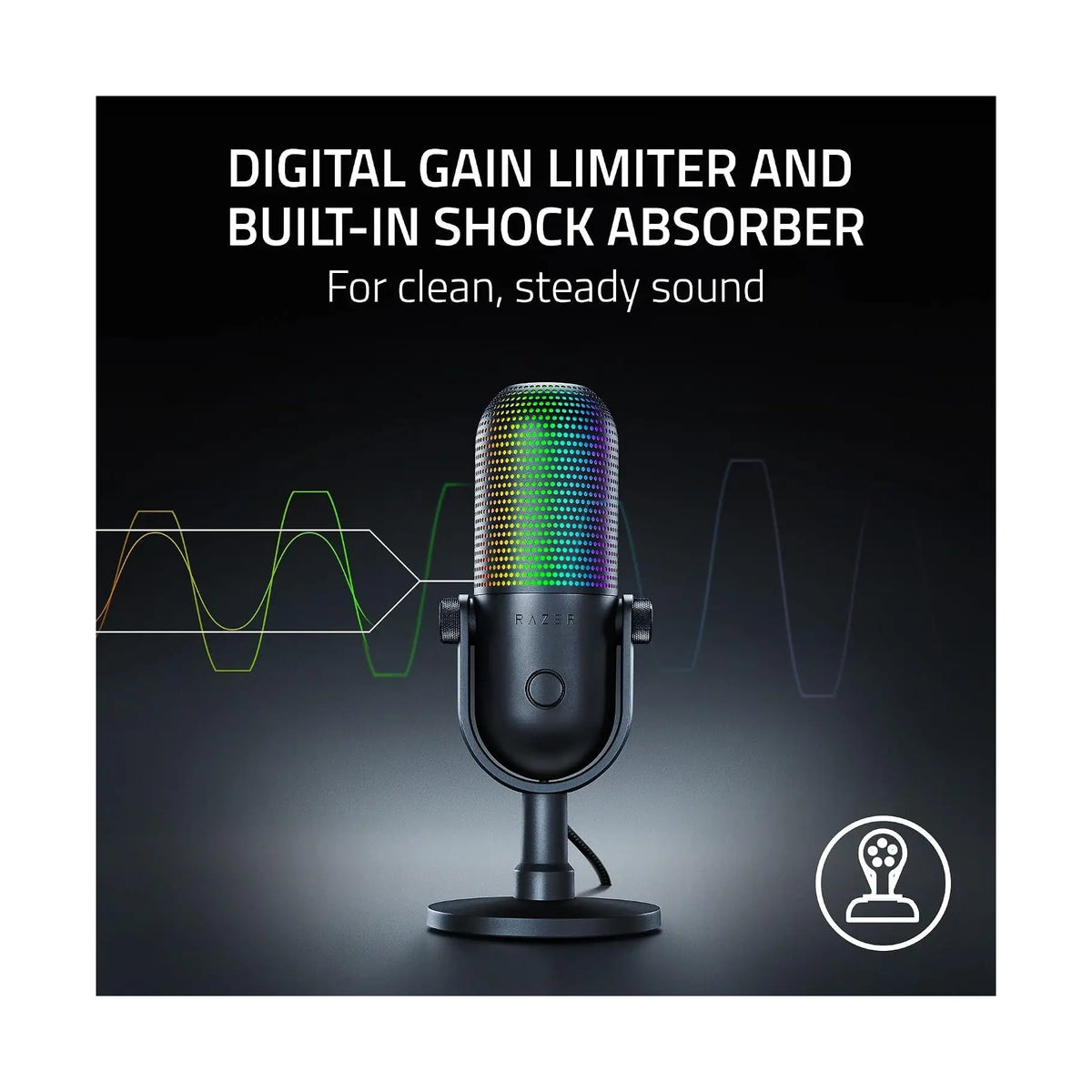 Razer | Streaming microphone |  Seiren V3 Chroma 32-Bit DSP | Wired | RBG | Black