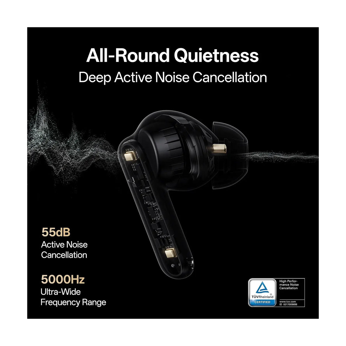 OPPO | Enco | True wireless earphones | Air 5 Pro | In-ear | Active Noise Canceling | Matte black