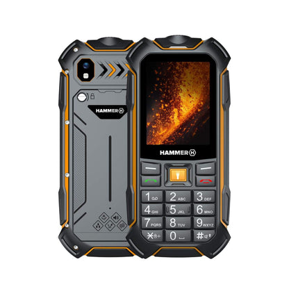 Hammer | Boost 2 | TEL001026 | 4G Feature Phone | 2.4" IPS | Dual-SIM | 3500 mAh | Black/Orange