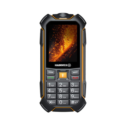 Hammer | Boost 2 | TEL001026 | 4G Feature Phone | 2.4" IPS | Dual-SIM | 3500 mAh | Black/Orange