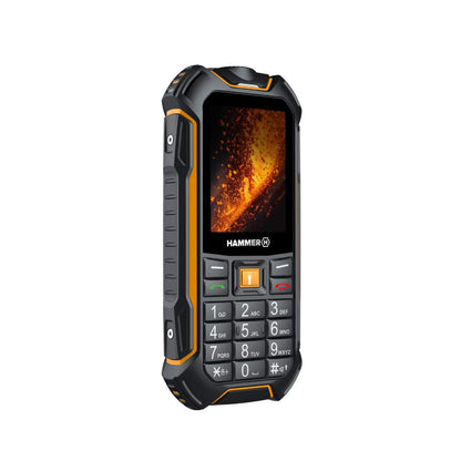 Hammer | Boost 2 | TEL001026 | 4G Feature Phone | 2.4" IPS | Dual-SIM | 3500 mAh | Black/Orange
