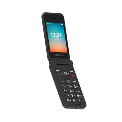 myPhone | FLIP | TEL000900 | 4G Feature Phone | 2.8" TFT | Dual-SIM | 1000 mAh | Black