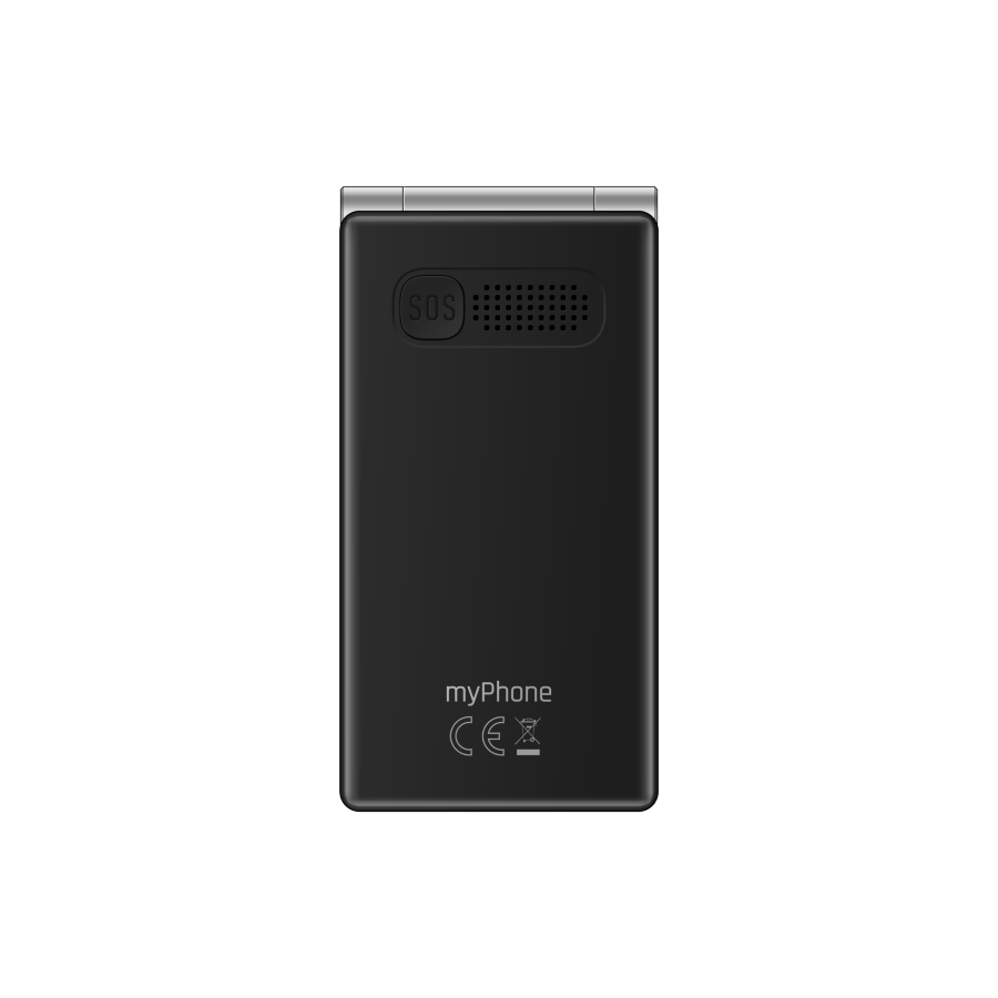 myPhone | Tango 2 | TEL001110 | 4G Feature Phone | Dual Screen | 3.5" IPS | Dual-SIM | 1700 mAh | Black/Silver