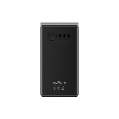 myPhone | Tango 2 | TEL001110 | 4G Feature Phone | Dual Screen | 3.5" IPS | Dual-SIM | 1700 mAh | Black/Silver