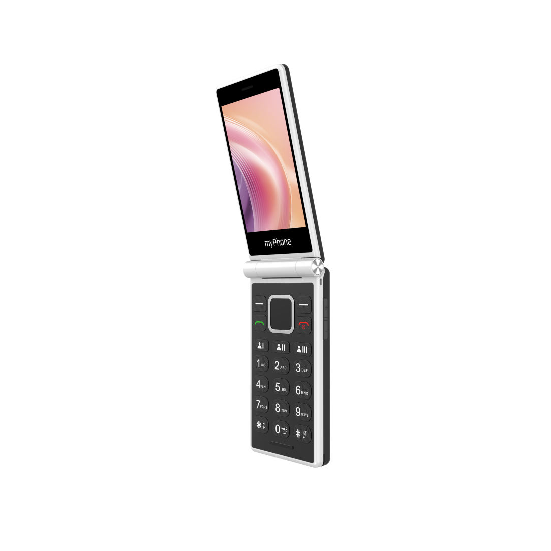 myPhone | Tango 2 | TEL001110 | 4G Feature Phone | Dual Screen | 3.5" IPS | Dual-SIM | 1700 mAh | Black/Silver