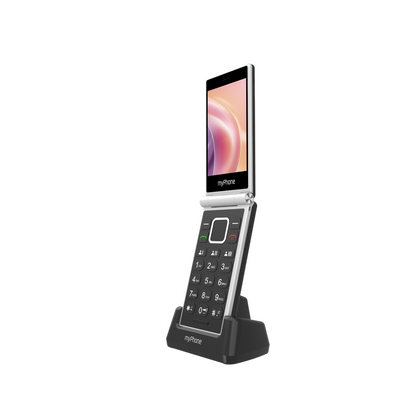 myPhone | Tango 2 | TEL001110 | 4G Feature Phone | Dual Screen | 3.5" IPS | Dual-SIM | 1700 mAh | Black/Silver