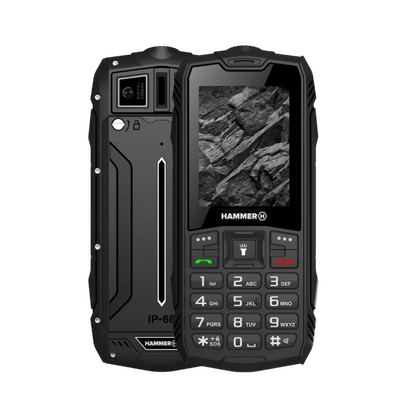Hammer | Rock | TEL000780 | 2G Feature Phone | 2.4" TFT | Dual-SIM | 1800 mAh | Black