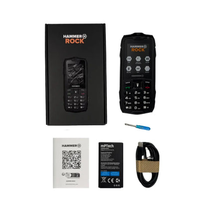 Hammer | Rock | TEL000780 | 2G Feature Phone | 2.4" TFT | Dual-SIM | 1800 mAh | Black