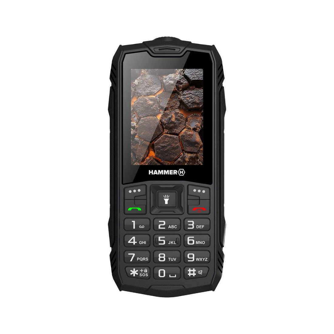 Hammer | 4G Feature Phone | TEL001068 | 2.4" IPS | Dual-SIM | 3000 mAh | Black | DAMAGED PACKAGING | OUTLET