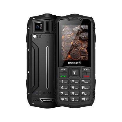 Hammer | 4G Feature Phone | TEL001068 | 2.4" IPS | Dual-SIM | 3000 mAh | Black | DAMAGED PACKAGING | OUTLET