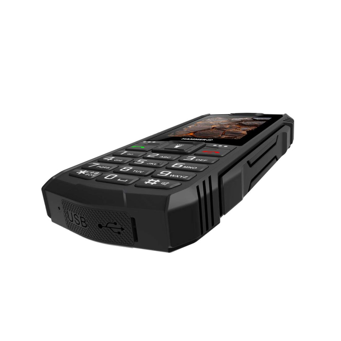 Hammer | 4G Feature Phone | TEL001068 | 2.4" IPS | Dual-SIM | 3000 mAh | Black | DAMAGED PACKAGING | OUTLET