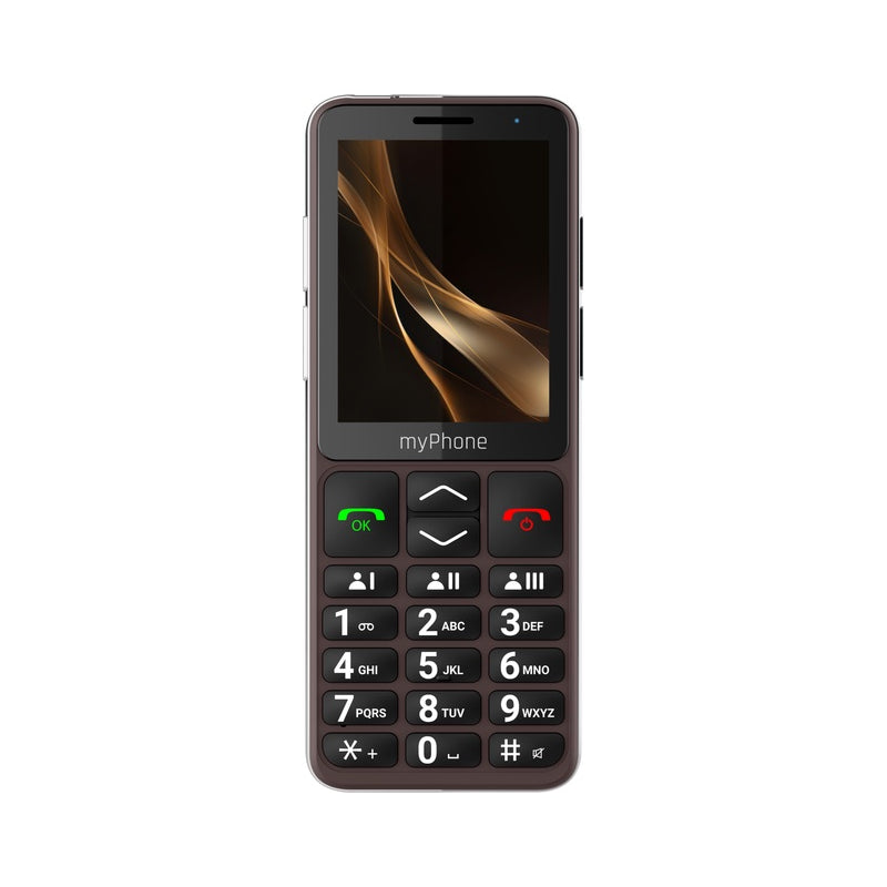 myPhone | Bueno | TEL001011 | 4G Feature Phone | 2.8" IPS | Single-SIM | 2000 mAh | Brown