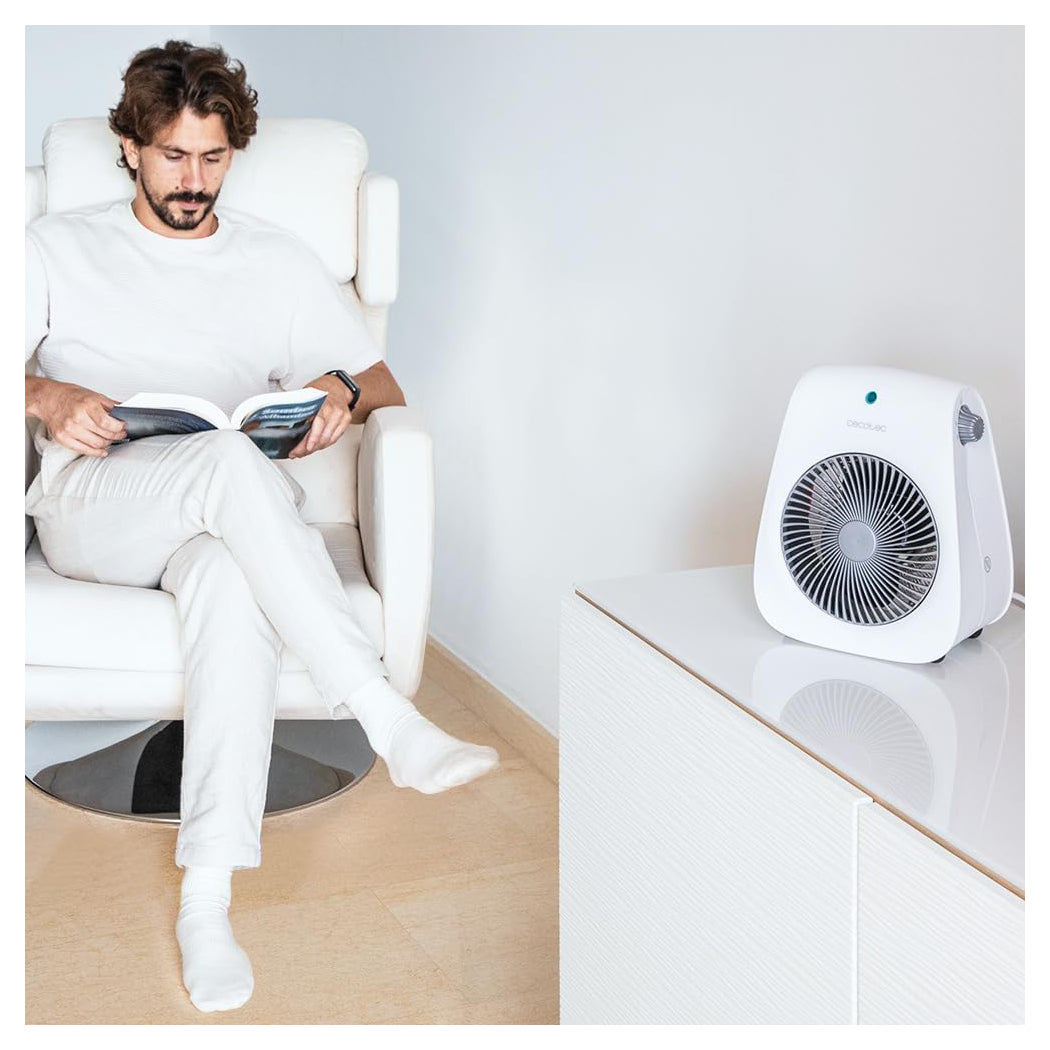Cecotec | ReadyWarm 2000 Max Force White | 8259 | Fan Heater | 2000 W | 2 Power Levels | Up to 20 m² | White