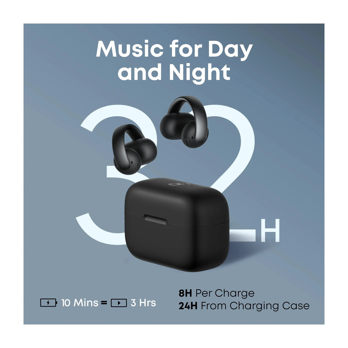 Soundcore | True wireless earphones | AeroClip | Open ear | Microphone | Bluetooth | Black