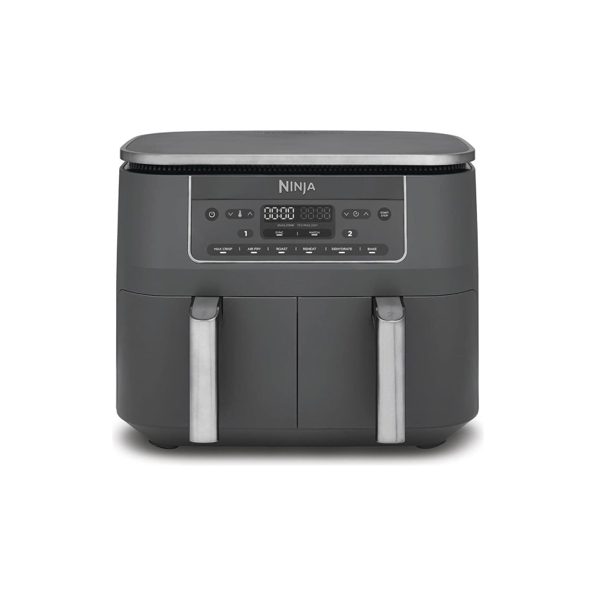 NINJA | DZ300EU | Double Hot Air Fryer | 2400 W | 7.6 L | 6 Programs | Grey