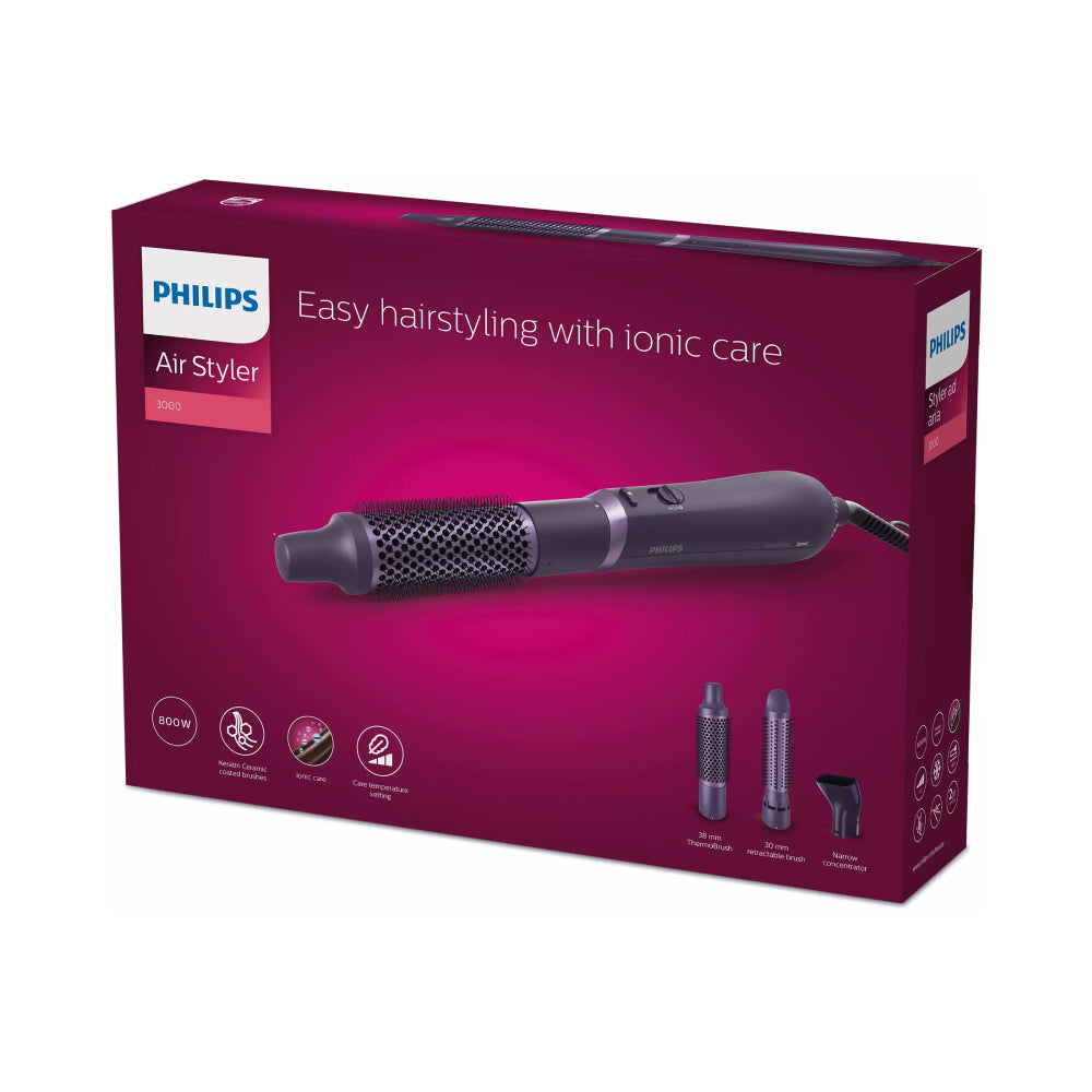 Philips | BHA305/00 | 3000 Series Air Styler | 800 W | 3 Heat Settings | 2 Speed Settings | Ionic | Purple