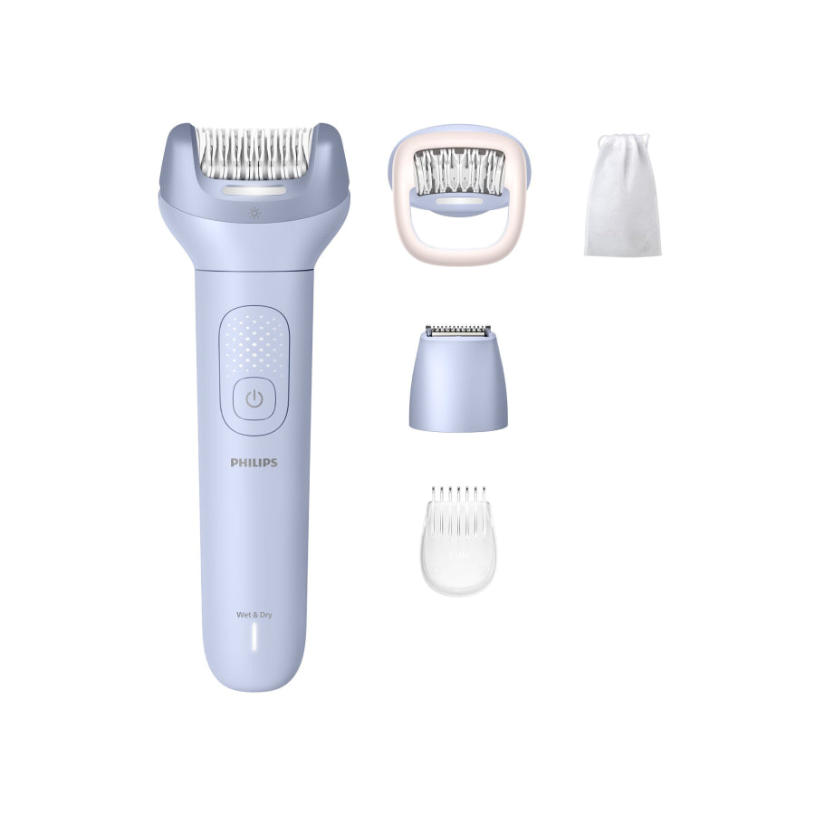 Philips | BRE711/00 | Series 8000 Epilator | Wet & Dry | 32 Tweezers | 60 min | 2 Speed Settings | Blue