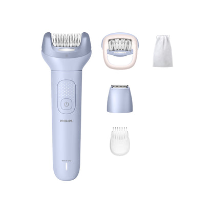 Philips | BRE711/00 | Series 8000 Epilator | Wet & Dry | 32 Tweezers | 60 min | 2 Speed Settings | Blue
