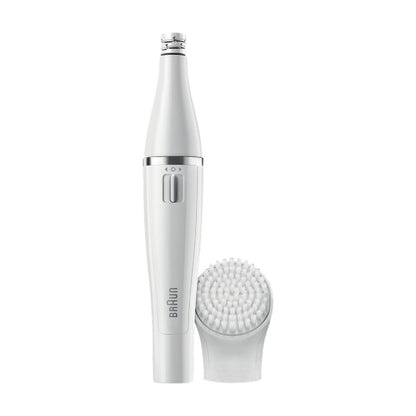 Braun | SE810 | Face 810 | Facial Epilator & Cleansing Brush | Wet & Dry | 10 Tweezers | White/Silver
