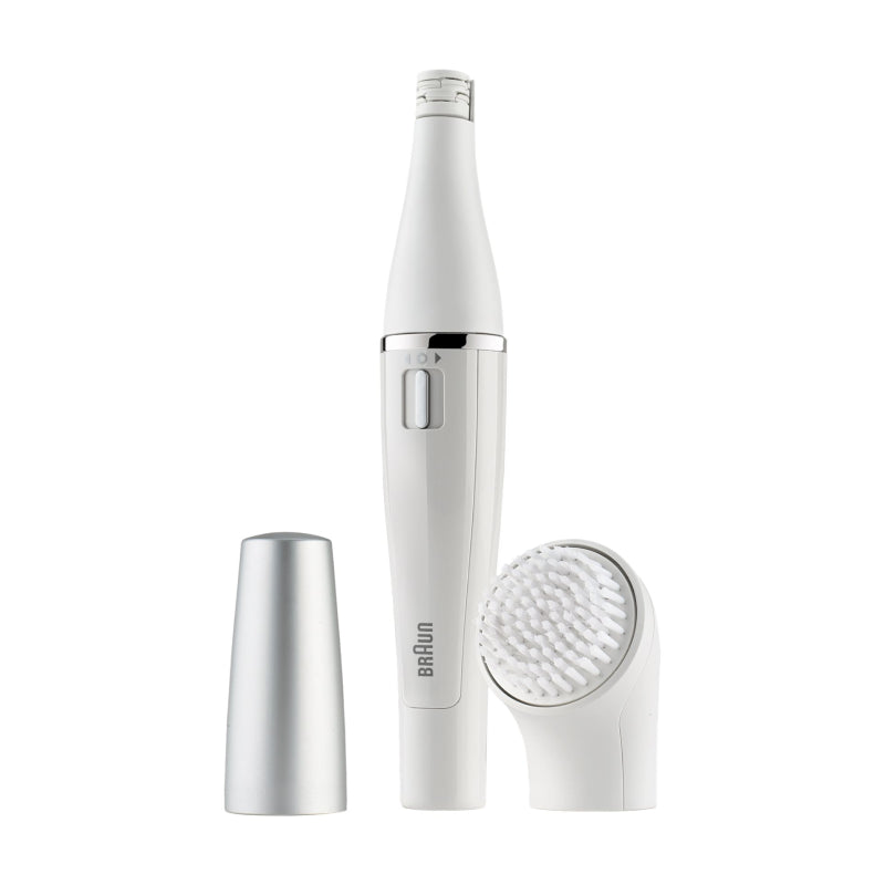 Braun | SE810 | Face 810 | Facial Epilator & Cleansing Brush | Wet & Dry | 10 Tweezers | White/Silver