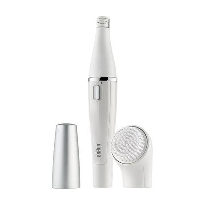 Braun | SE810 | Face 810 | Facial Epilator & Cleansing Brush | Wet & Dry | 10 Tweezers | White/Silver
