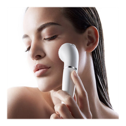 Braun | SE810 | Face 810 | Facial Epilator & Cleansing Brush | Wet & Dry | 10 Tweezers | White/Silver