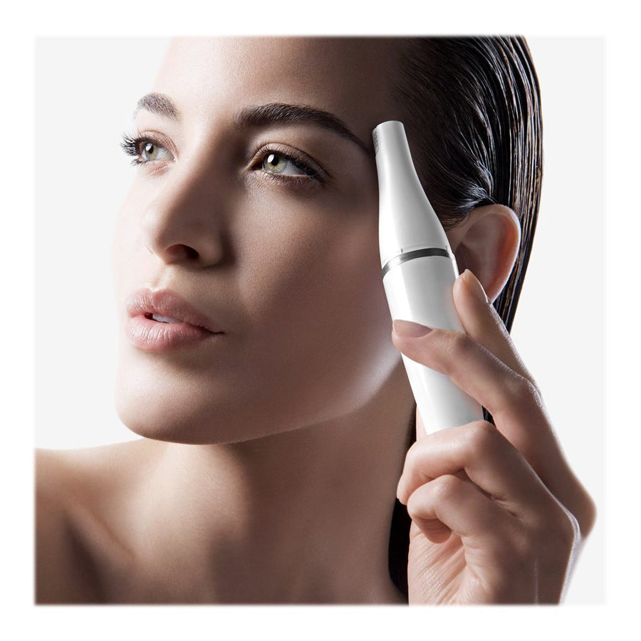 Braun | SE810 | Face 810 | Facial Epilator & Cleansing Brush | Wet & Dry | 10 Tweezers | White/Silver