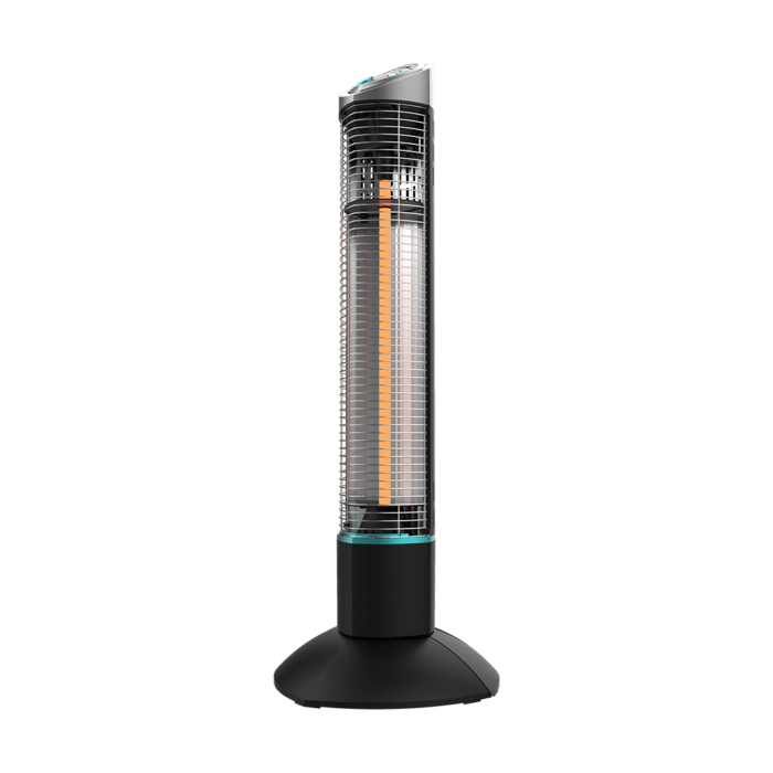 Cecotec | ReadyWarm 1000 Power Tower | 8265 | Halogen Heater | 1000 W | 2 Power Levels | 90° Oscillation | Remote Control | Black | IP55