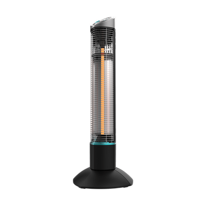 Cecotec | ReadyWarm 1000 Power Tower | 8265 | Halogen Heater | 1000 W | 2 Power Levels | 90° Oscillation | Remote Control | Black | IP55