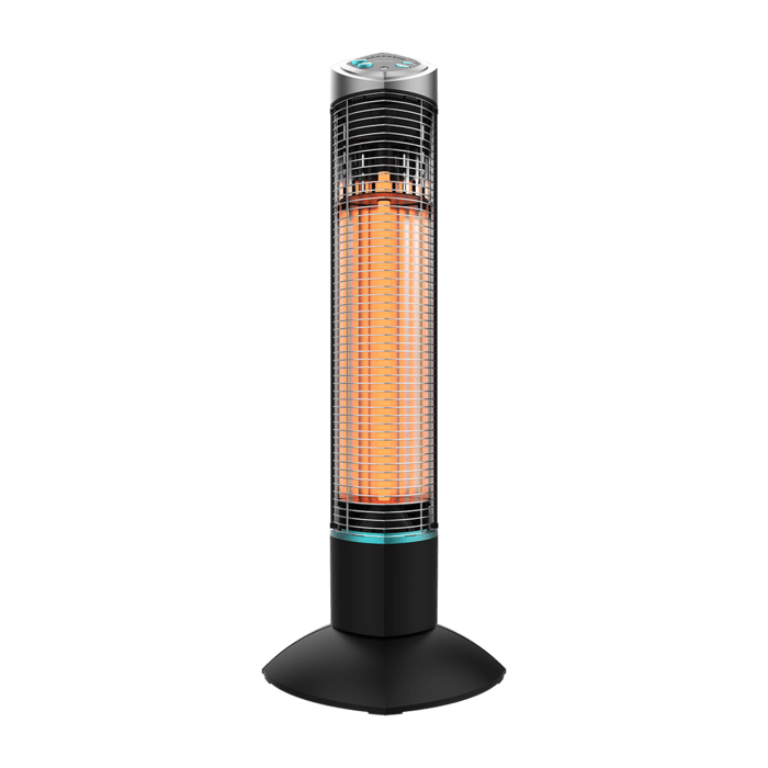 Cecotec | ReadyWarm 1000 Power Tower | 8265 | Halogen Heater | 1000 W | 2 Power Levels | 90° Oscillation | Remote Control | Black | IP55