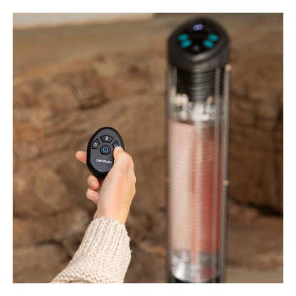 Cecotec | ReadyWarm 1000 Power Tower | 8265 | Halogen Heater | 1000 W | 2 Power Levels | 90° Oscillation | Remote Control | Black | IP55