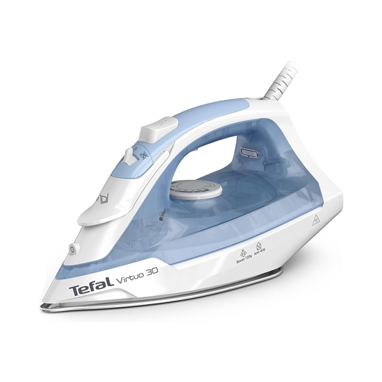 TEFAL | FV2C41G0 | Virtuo 30 | Steam Iron | 2000 W | 25 g/min | 120 g/min | 240 ml | Calm Blue