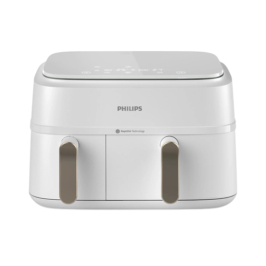 Philips | NA353/10 | 3000 Series Dual Basket Airfryer | 2750 W | 9 L | 8 Programs | Rapid Air Plus | White
