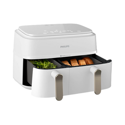 Philips | NA353/10 | 3000 Series Dual Basket Airfryer | 2750 W | 9 L | 8 Programs | Rapid Air Plus | White