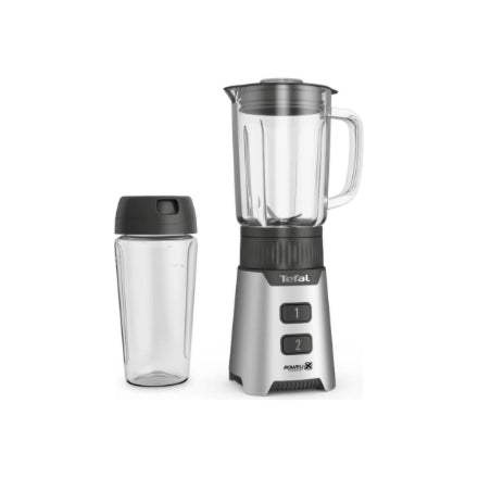 TEFAL | BL16GE30 | MiniMix Blender | Tabletop | 400 W | 0.7 L | Glass Jar | Silver