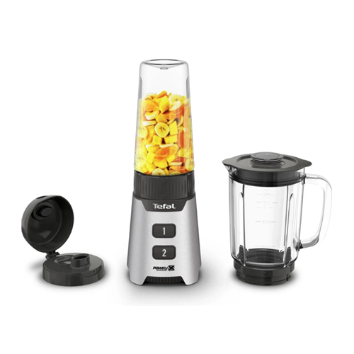 TEFAL | BL16GE30 | MiniMix Blender | Tabletop | 400 W | 0.7 L | Glass Jar | Silver