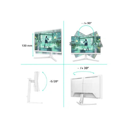 Philips | 24M2N3201P/00 | Evnia 3000 | 24" | Fast IPS | Full HD | 260 Hz | 0.3 ms | White