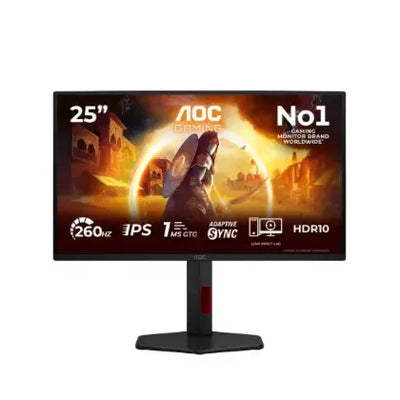 AOC | 25G4ZR | AOC Gaming | 25" | Fast IPS | Full HD | 260 Hz | 0.5 ms | Black