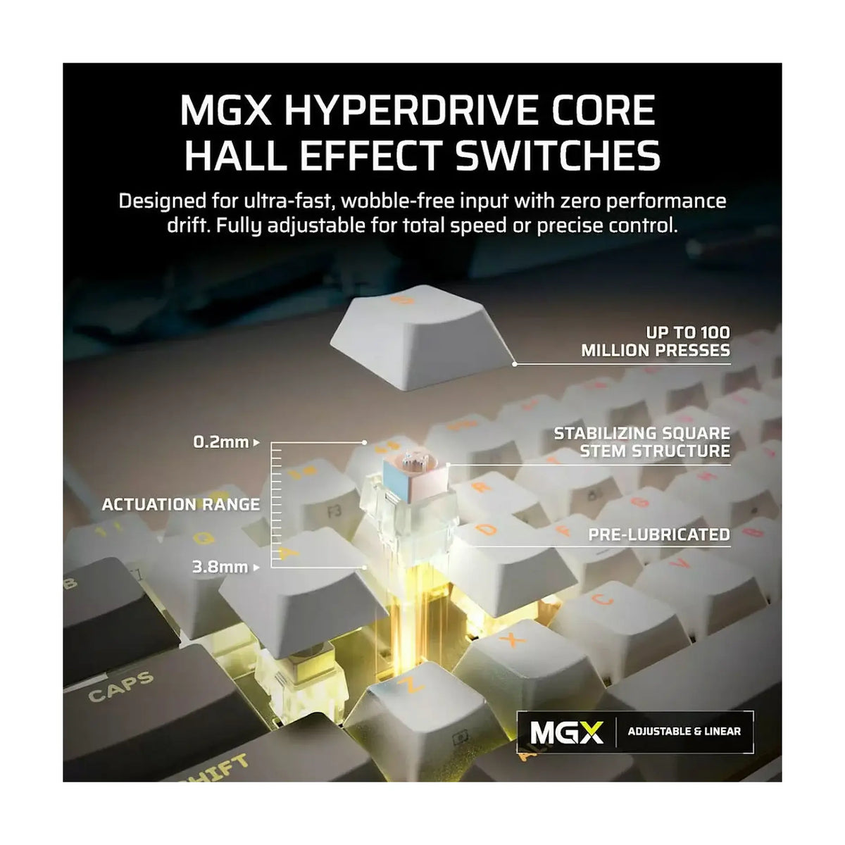 Corsair | Gaming Keyboard | CLIPPER PRO MINI | | Wired | US | CORSAIR MGX Hyperdrive Core | White