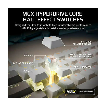 Corsair | Gaming Keyboard | CLIPPER PRO MINI | | Wired | US | CORSAIR MGX Hyperdrive Core | White