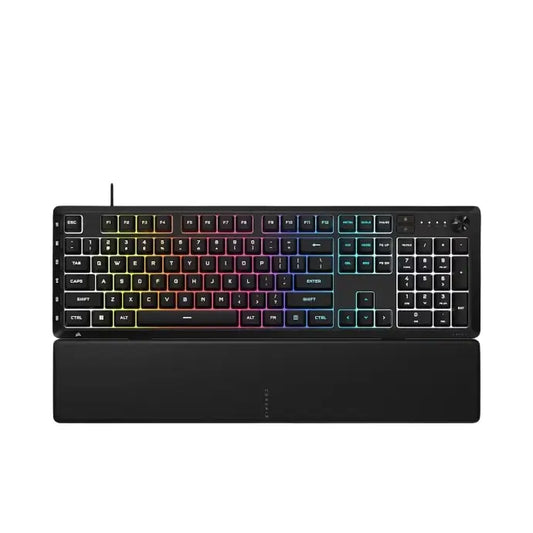 Corsair | Clavier gaming | SKIFF 100 PLUS | Filaire | Rétroéclairage RVB 10 zones | Membrane | US | Noir