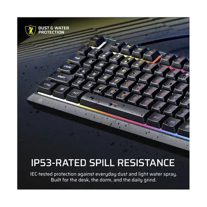Corsair | Gaming Keyboard | SKIFF 100 PLUS | Wired | Backlit 10 zone RGB | Membrane | US | Black