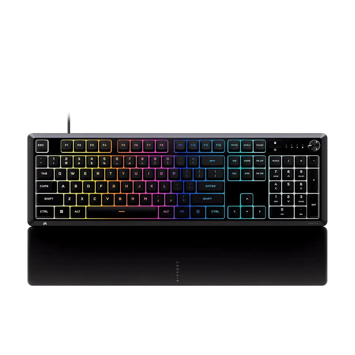 Corsair | Gaming Keyboard | SKIFF 100 | Wired | Backlit 10 zone RGB | Membrane | US | Black