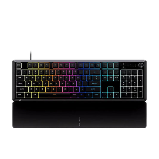 Corsair | Clavier gaming | SKIFF 100 | Filaire | Rétroéclairage RVB 10 zones | Membrane | US | Noir