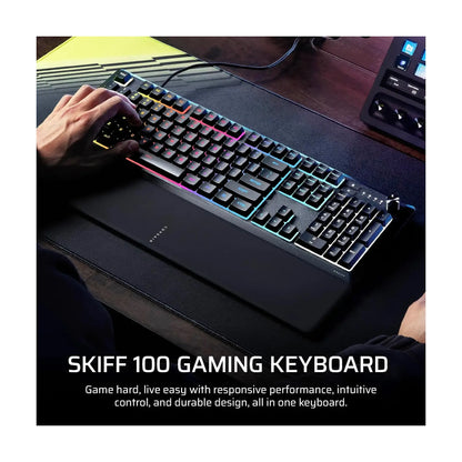 Corsair | Gaming Keyboard | SKIFF 100 | Wired | Backlit 10 zone RGB | Membrane | US | Black