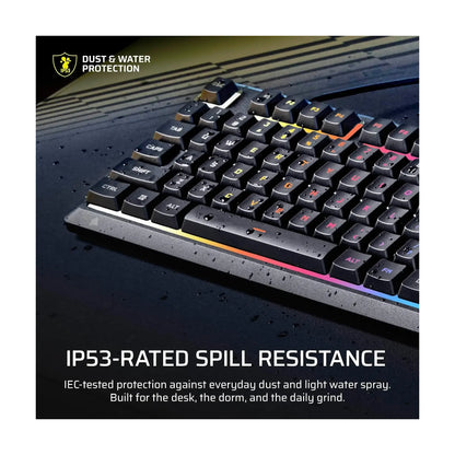 Corsair | Gaming Keyboard | SKIFF 100 | Wired | Backlit 10 zone RGB | Membrane | US | Black